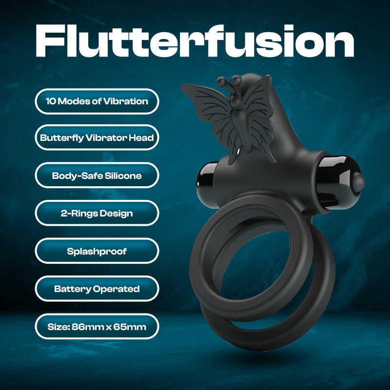 Flutterfusion – Duo-ring Vibrating Cock Ring