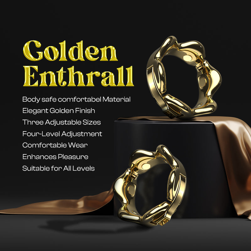 Golden Enthrall - Adjustable Zinc Alloy Cock Ring