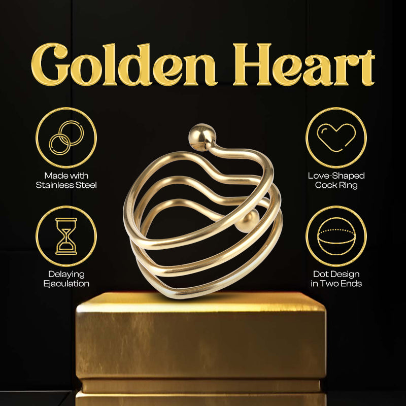 Golden Heart - Stainless Steel Cock Ring