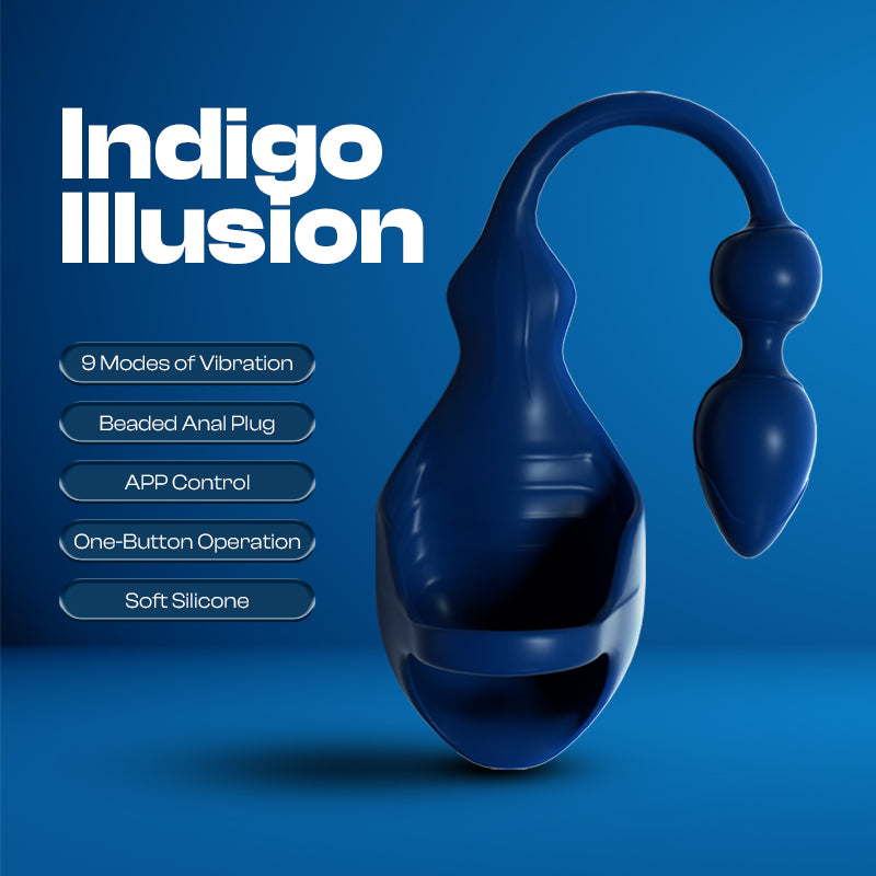 Indigo Illusion - Cock Ring with Anal Plug