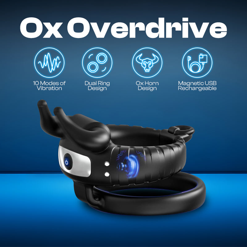 Ox Overdrive - Vibrating Dual Cock Ring