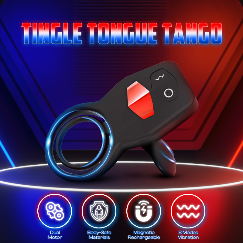 Tingle Tongue Tango – Vibrating & Tapping Cock Ring