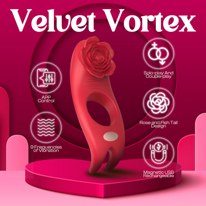 Velvet Vortex – APP Control Vibrating Cock Ring