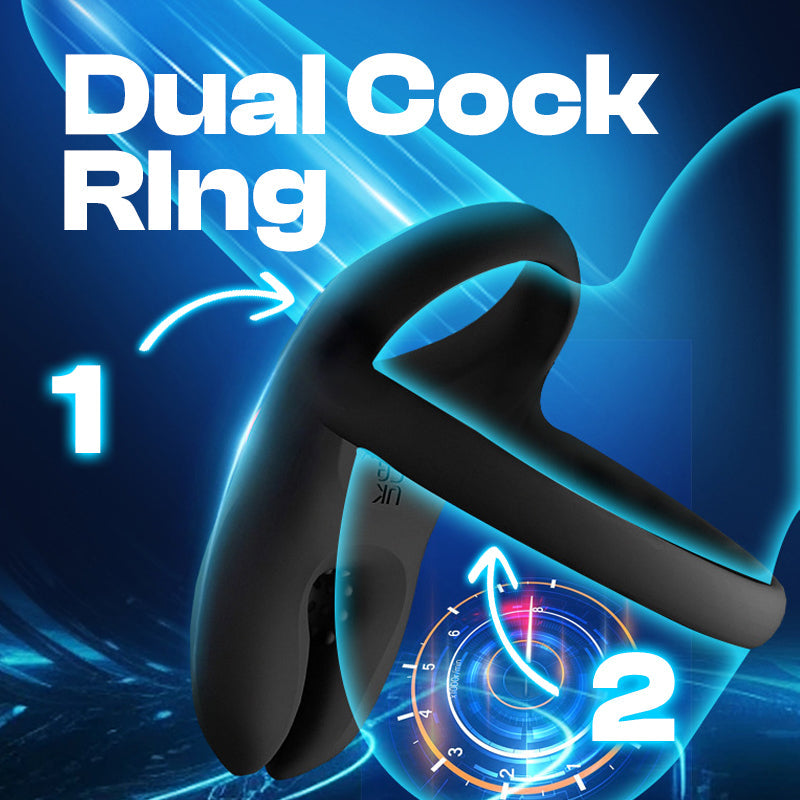 Daring Dom - Vibrating Cock Ring with Nipple Clip