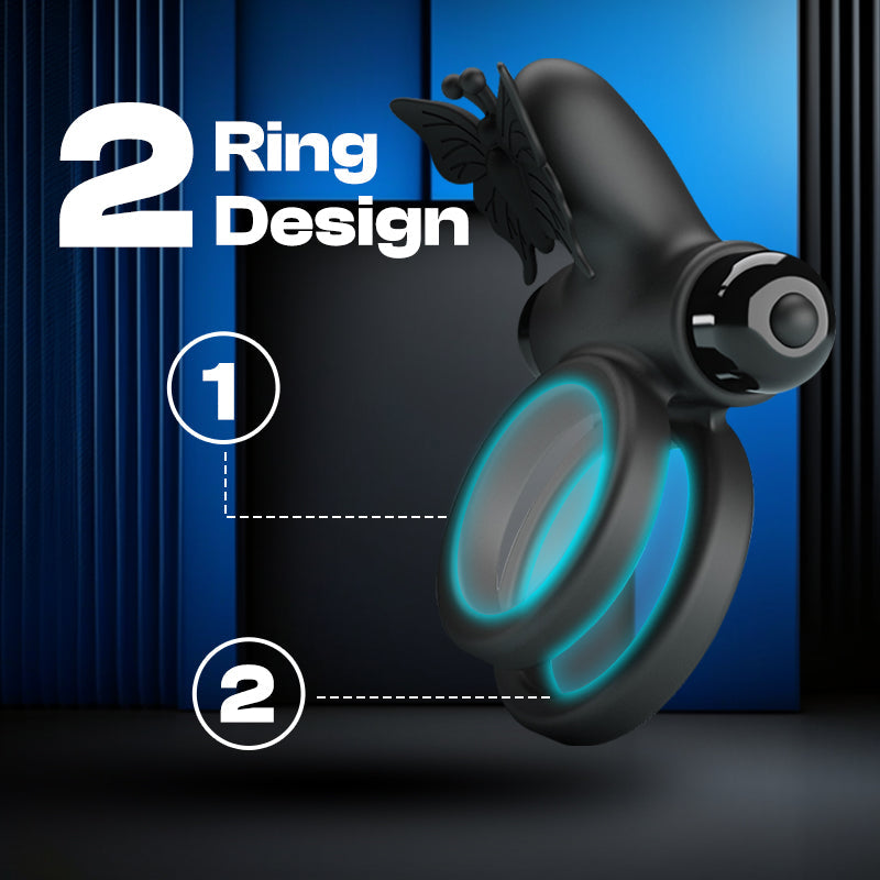 Flutterfusion – Duo-ring Vibrating Cock Ring