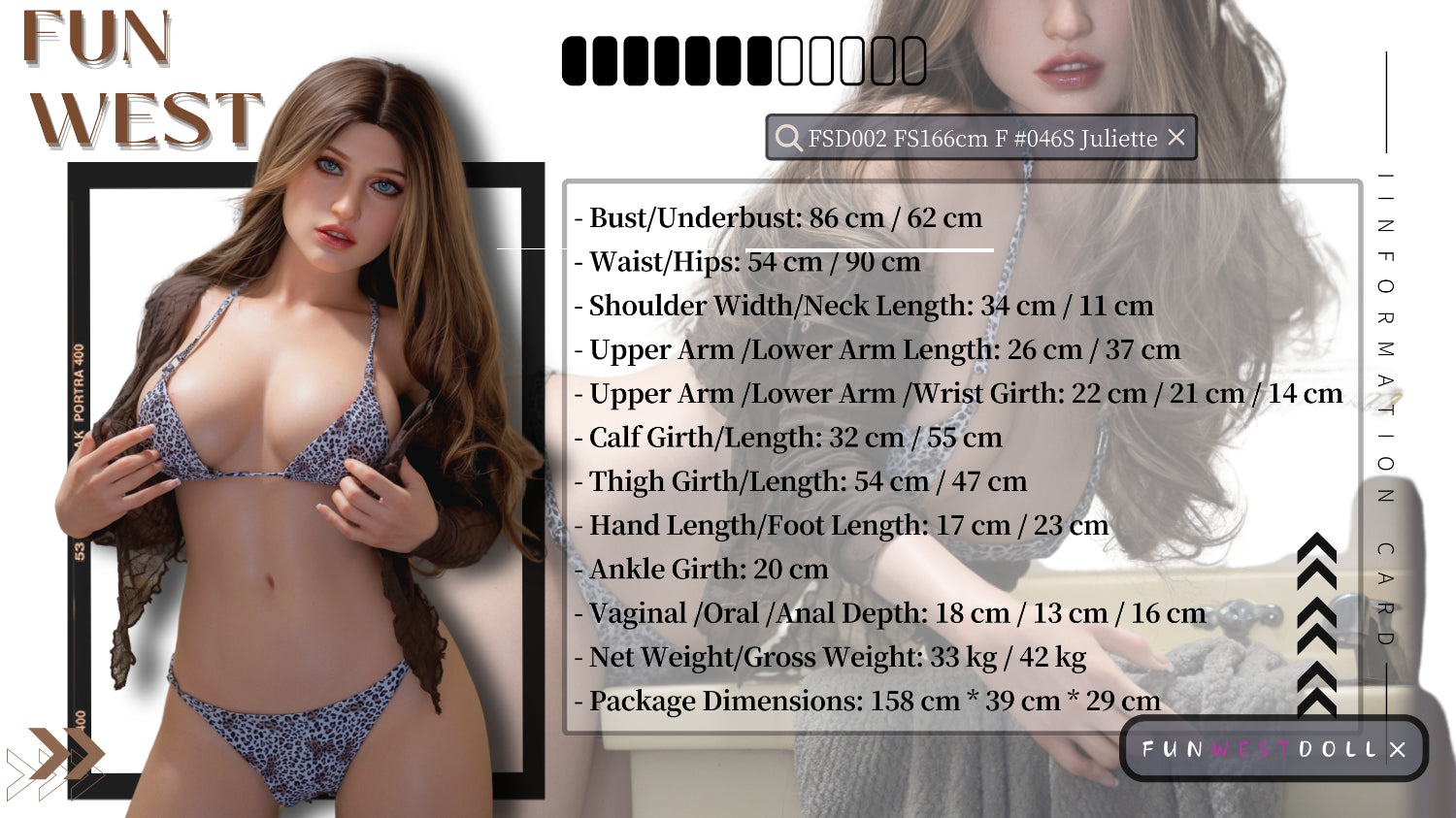 FunWest Doll 166 cm F Silicone - European Juliette