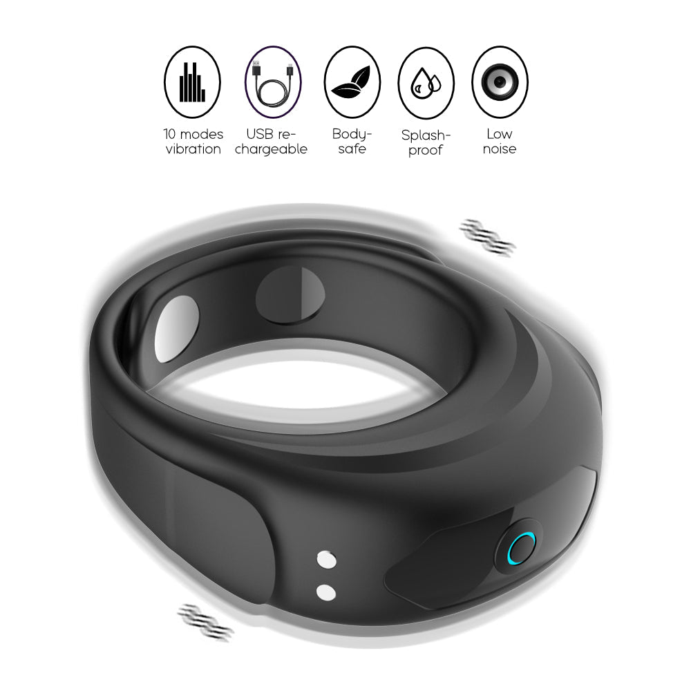 Adler - Adjustable Vibrating Penis Ring - FRISKY BUSINESS SG