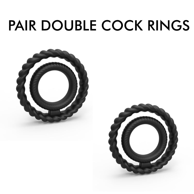 Love Loop Duo – Dual Silicone Cock Rings - FRISKY BUSINESS SG