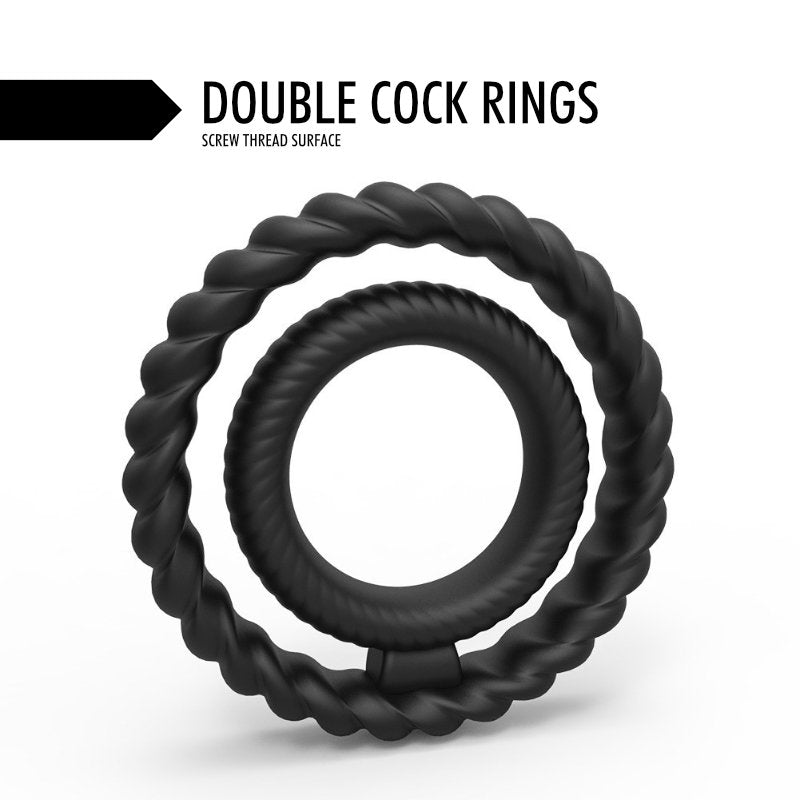 Love Loop Duo – Dual Silicone Cock Rings - FRISKY BUSINESS SG