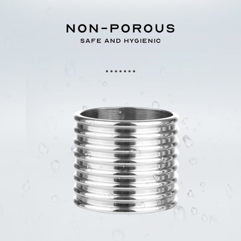 Stainless Steel Cylinder Penis Ring - FRISKY BUSINESS SG