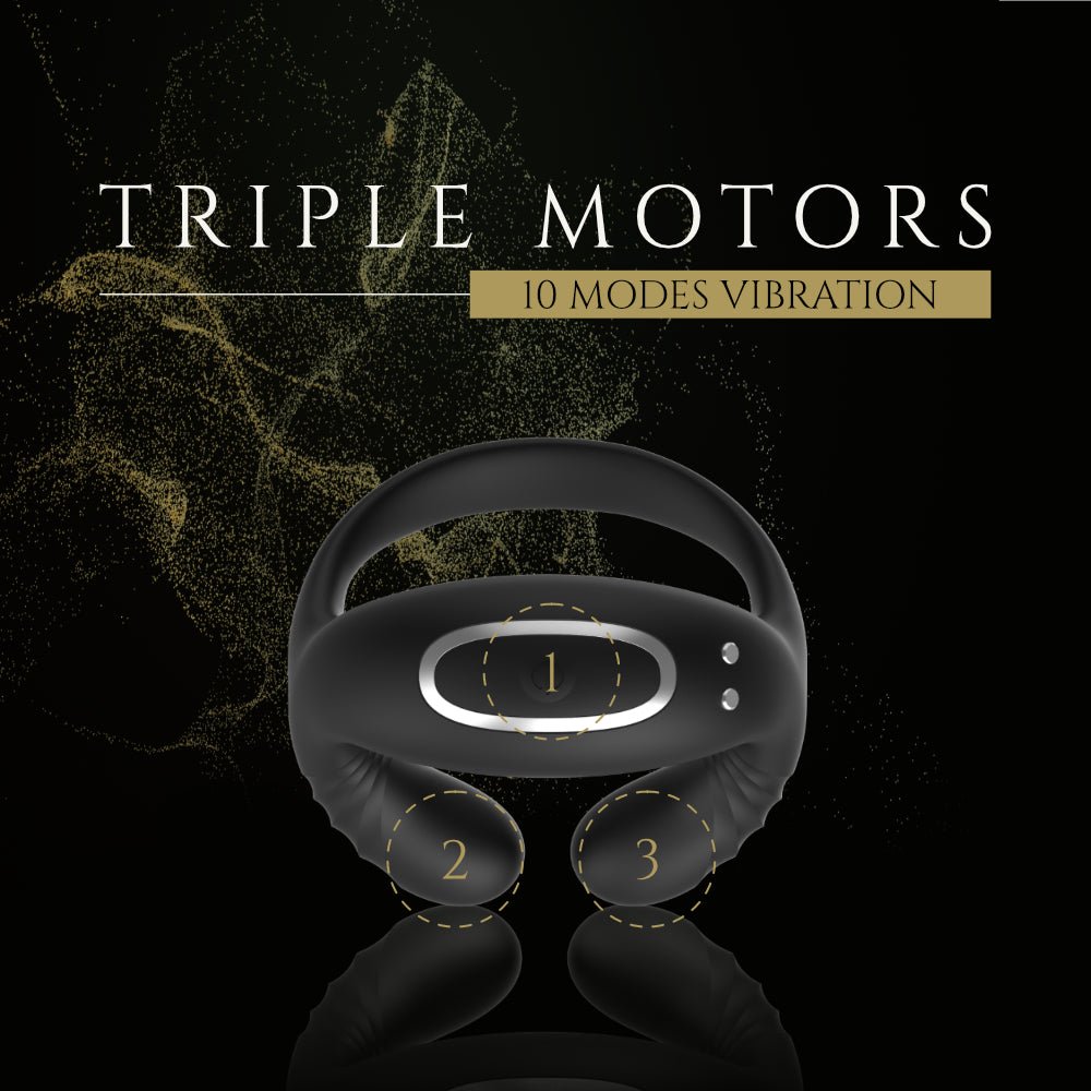 Thrill Max - APP Triple-Motor Vibrating Cock Ring - FRISKY BUSINESS SG