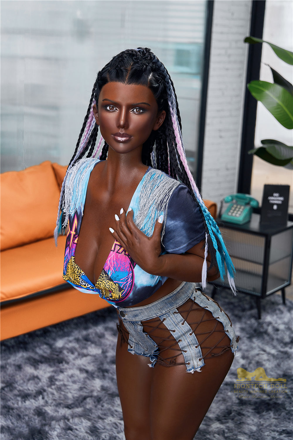 Irontech 160 cm H Silicone - Celine (Ebony) | Buy Sex Dolls at DOLLS ACTUALLY